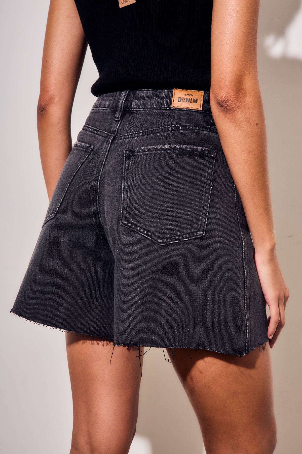 Bermuda Wide Leg - Preto