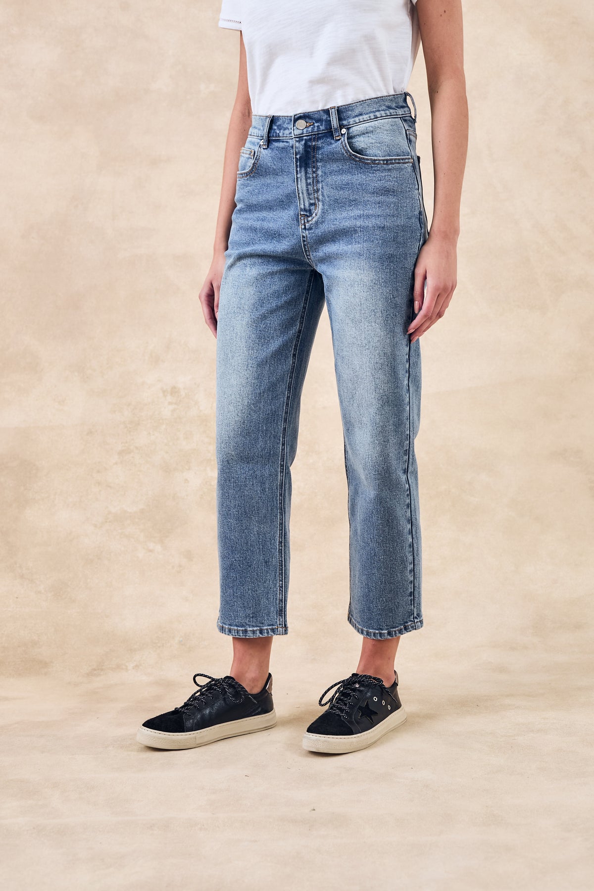 Jeans Crop Reto - Denim