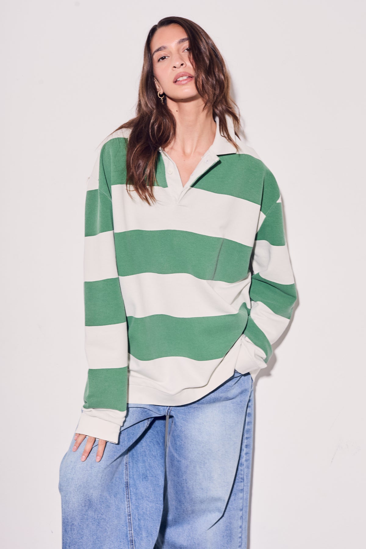 Suéter Polo Listras - Verde