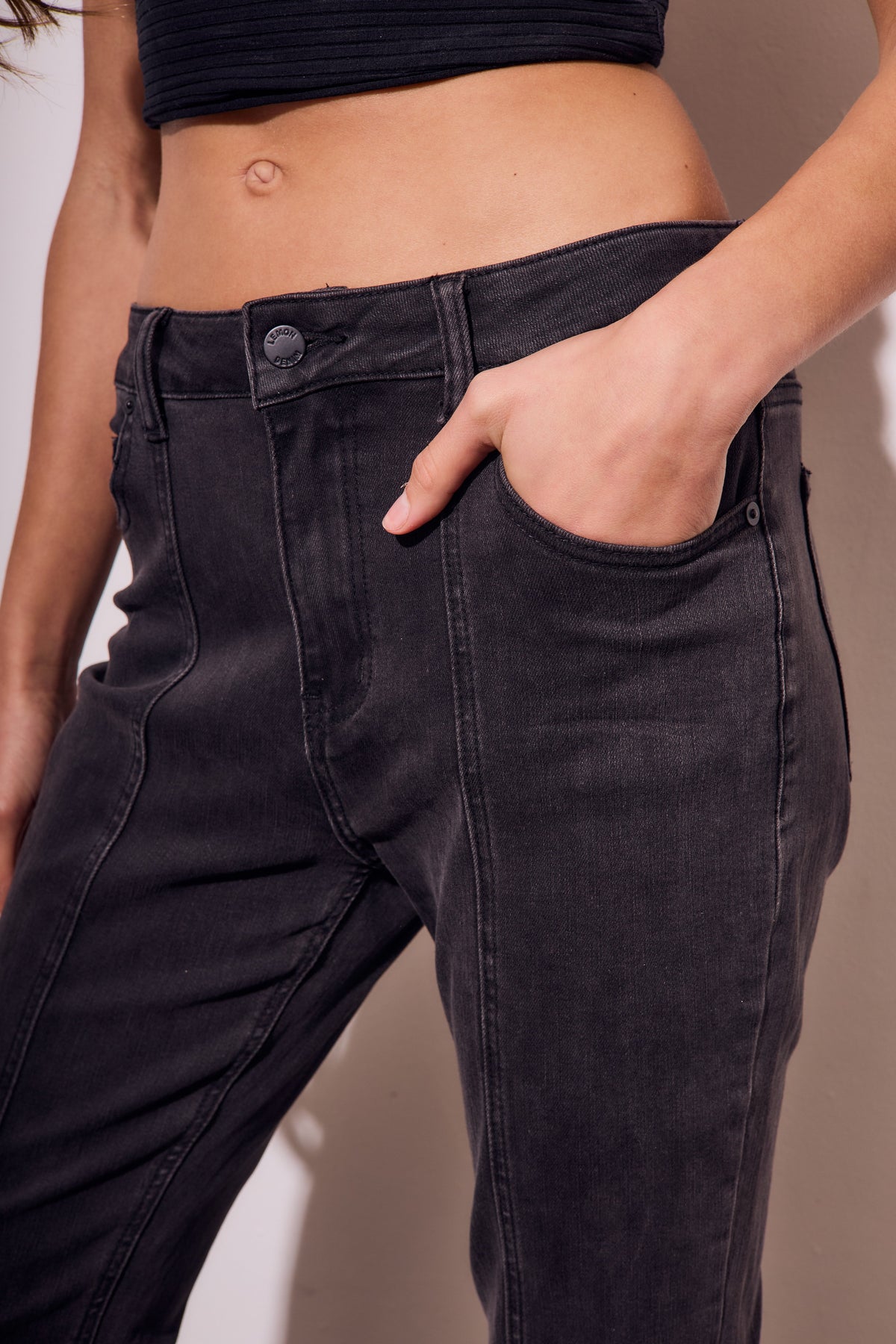 Jeans Flare Preto - Lemon