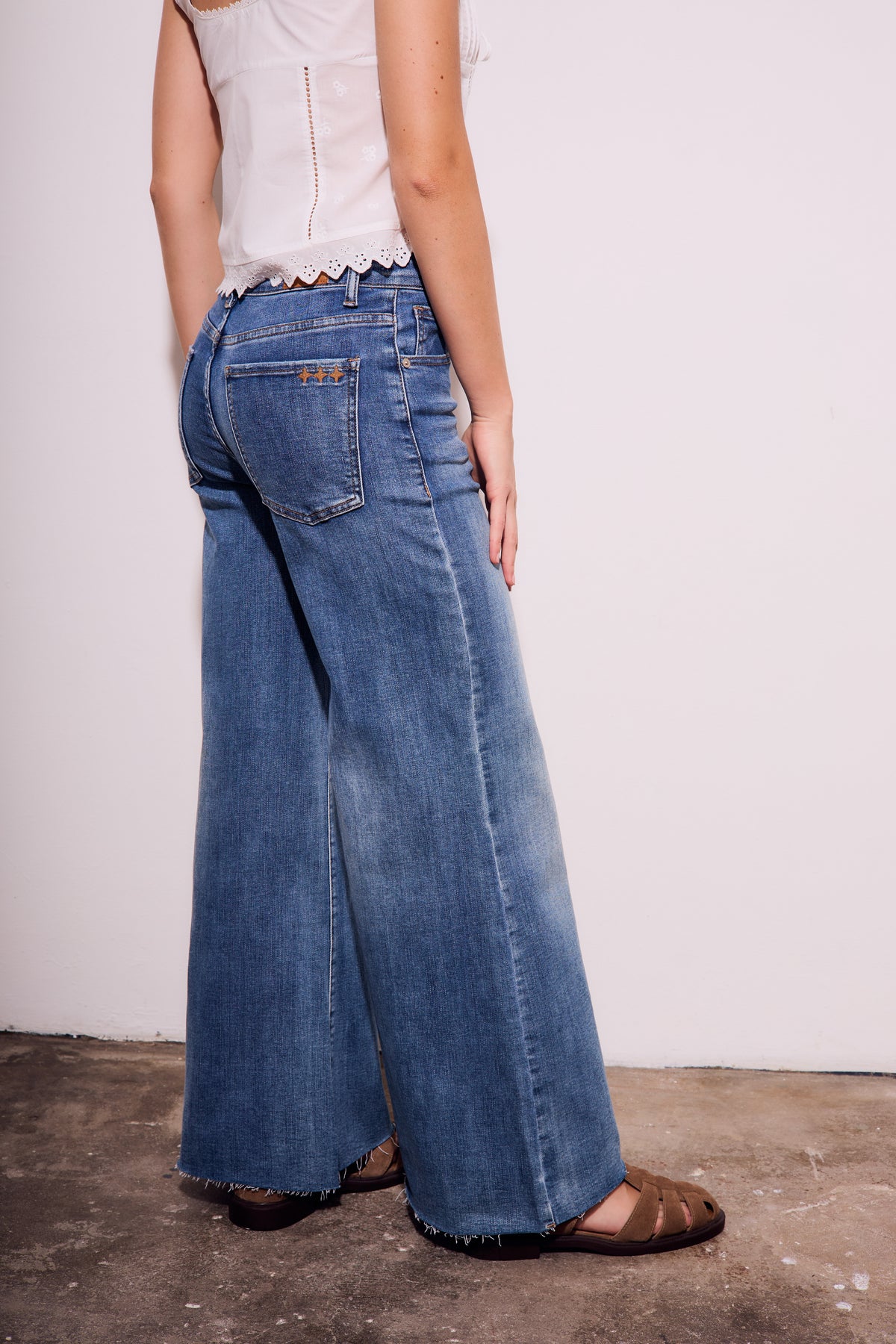 Jeans Flare Perna Longa - Denim
