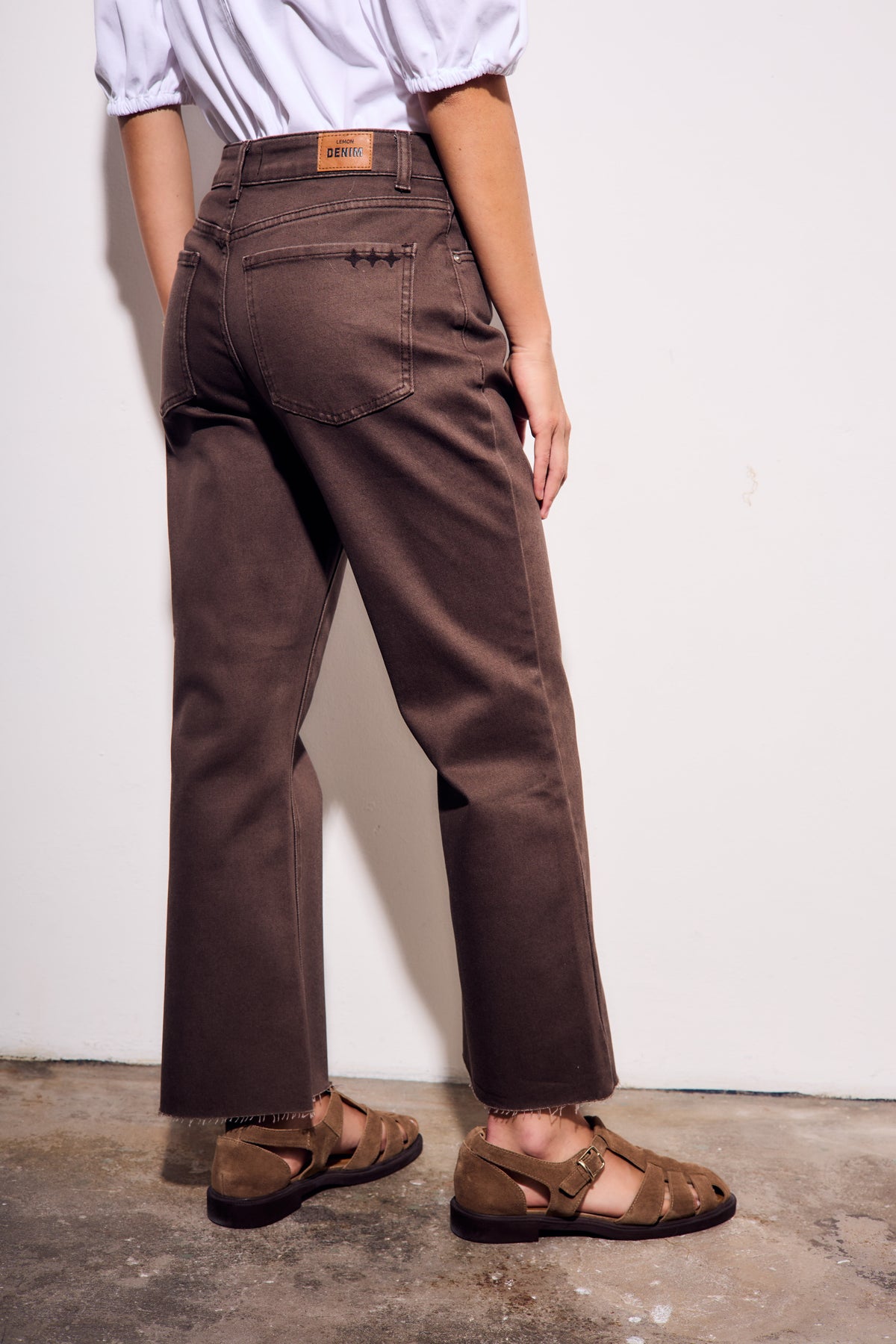 Jeans Flare Marrom - Marrom