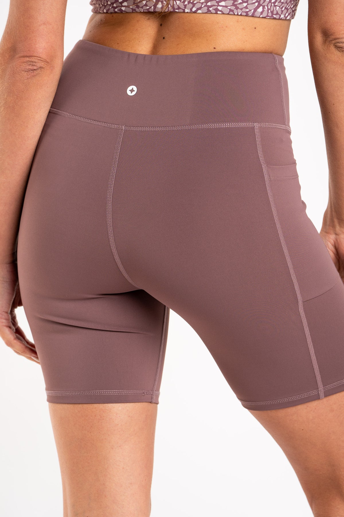 Biker Fitness Cintura Alta - Malva