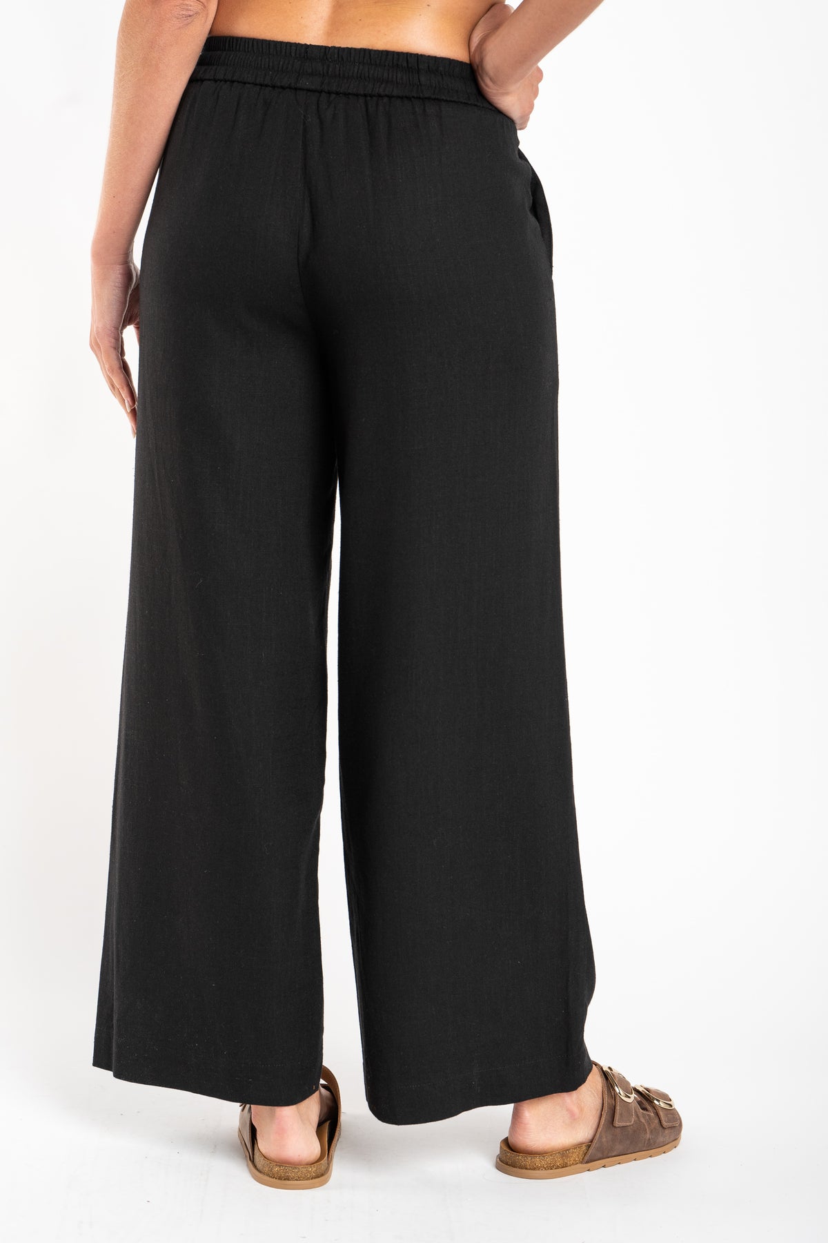 Calça com Linho - Preto