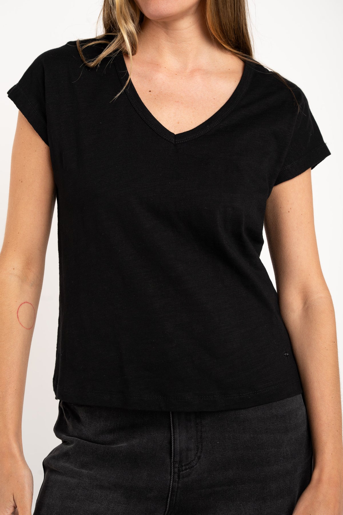 Camiseta Algodão Flamê - Preto