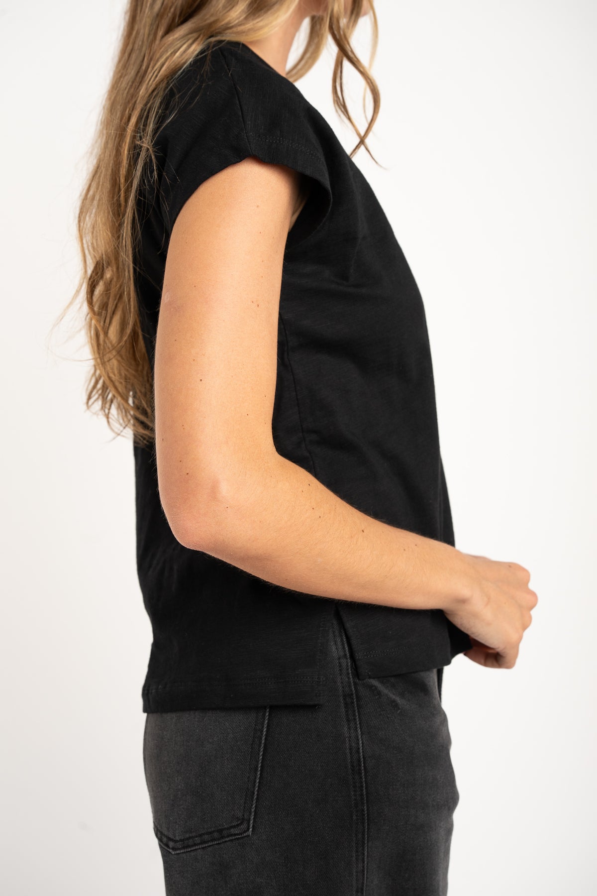 Camiseta Algodão Flamê - Preto