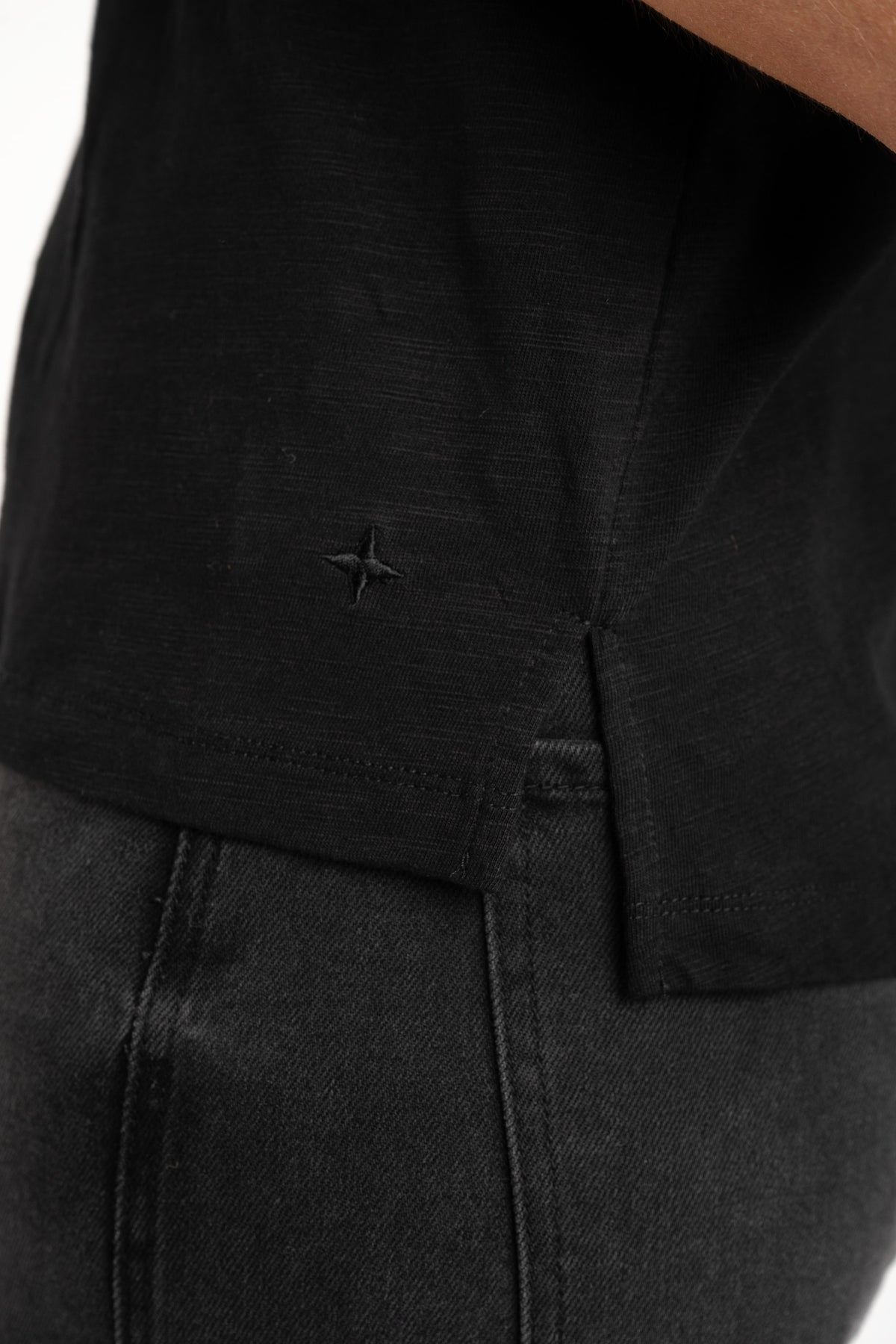 Camiseta Algodão Flamê - Preto