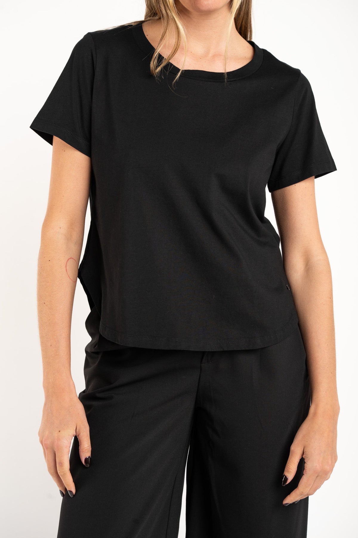Camiseta Algodão Peinado Preto - Lemon
