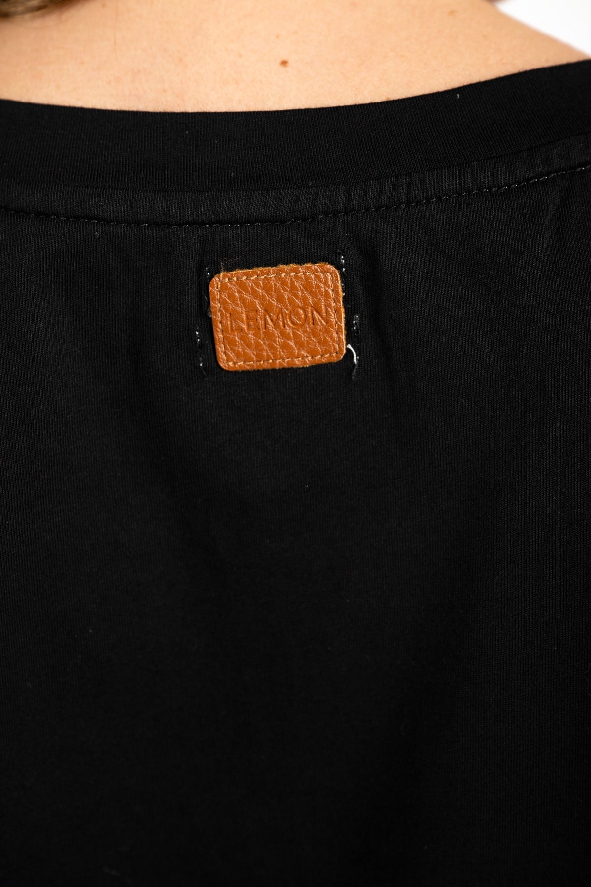 Camiseta Algodão Peinado Preto - Lemon
