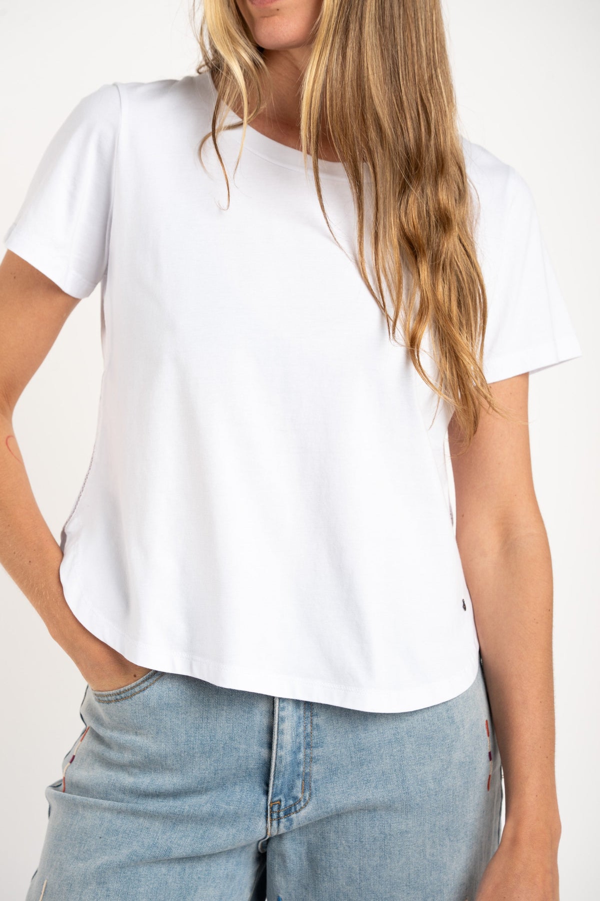 Camiseta Algodão Peinado Branco - Lemon