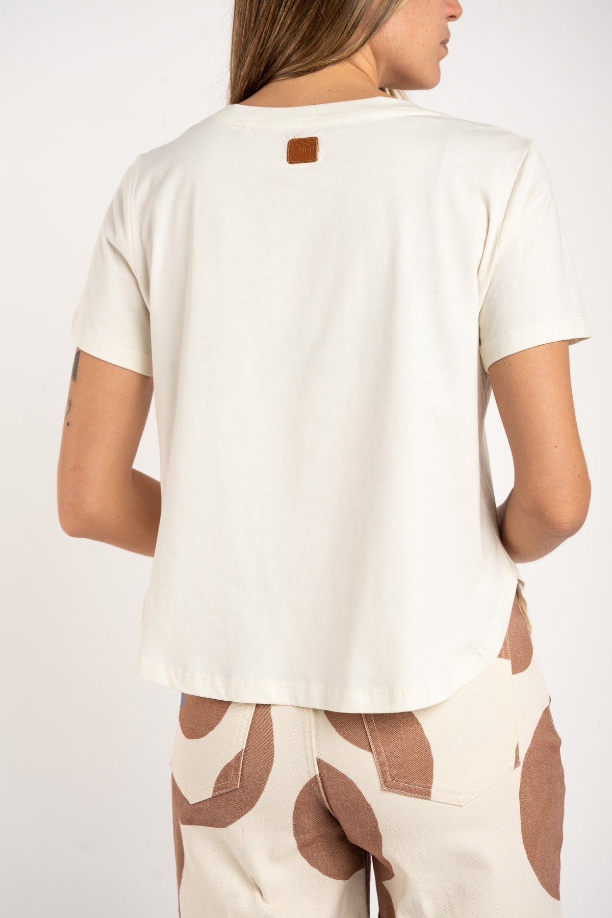Camiseta Algodão Peinado Pérola - Lemon