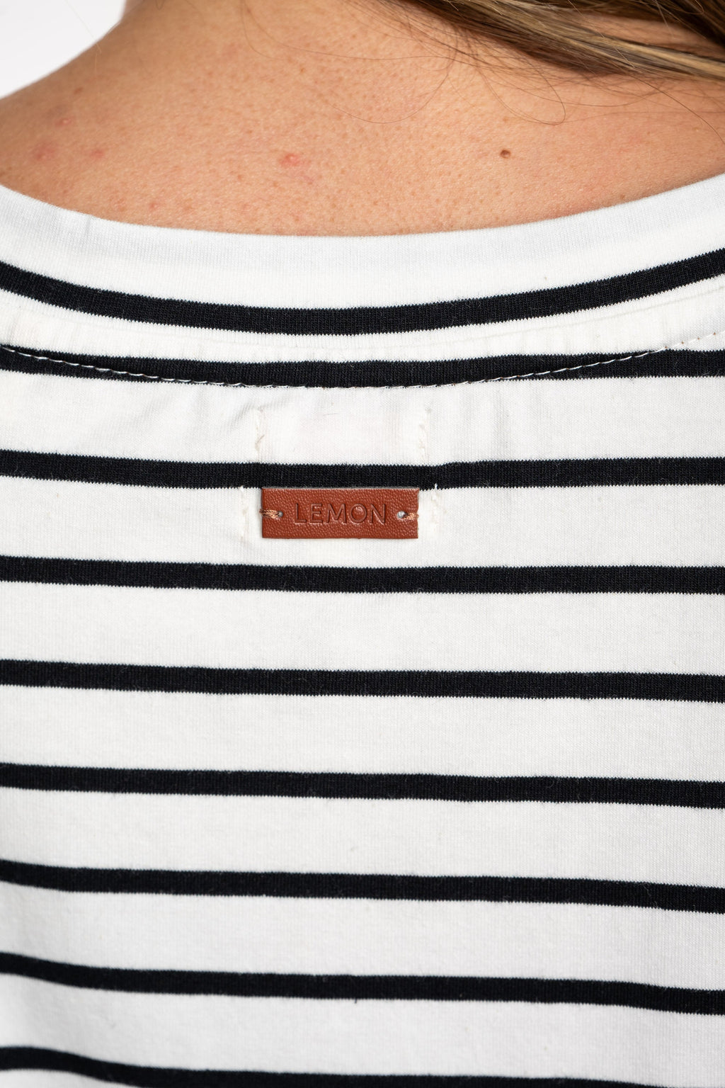 Camiseta Algodão Listrada - Pérola