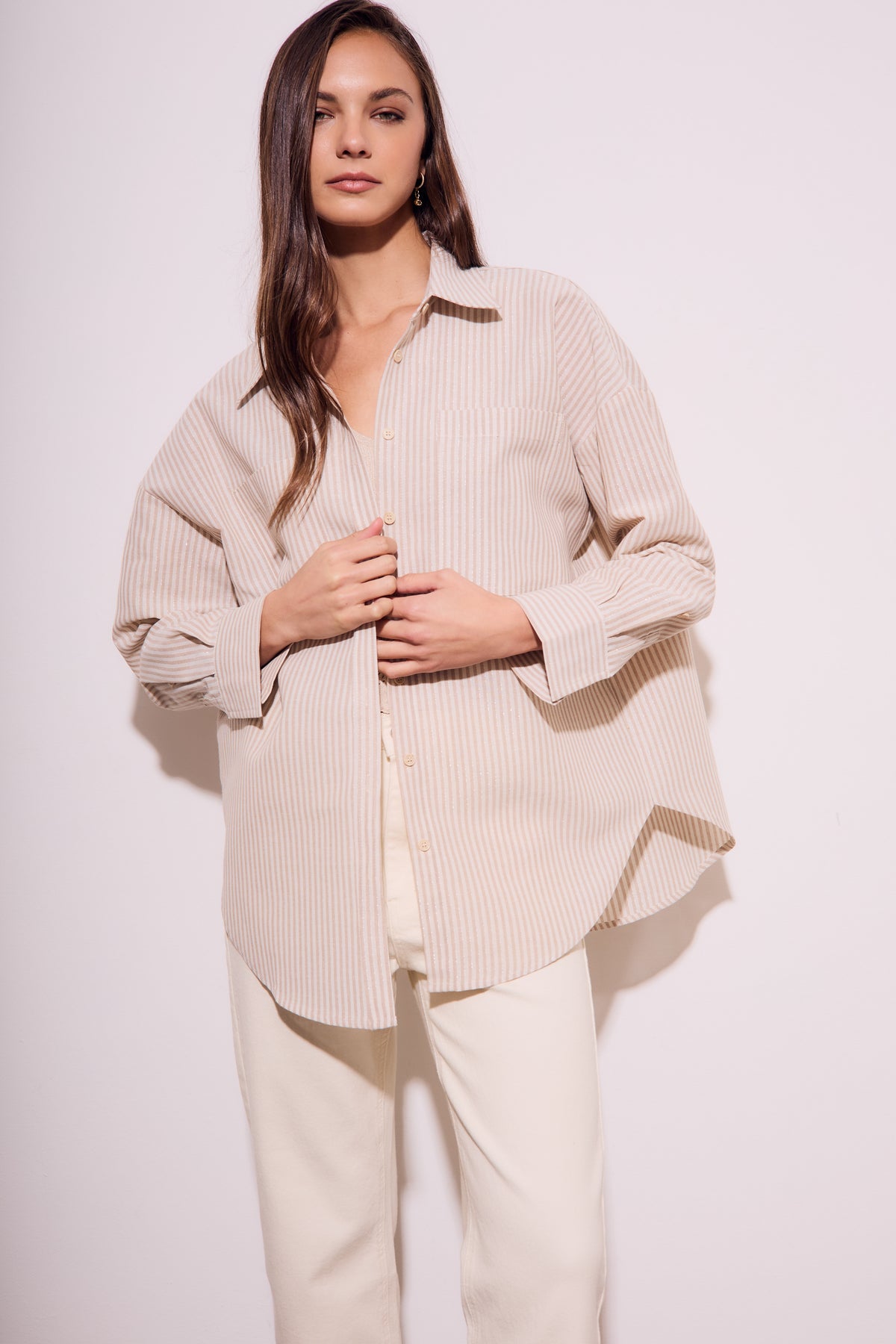 Camisa Listras - Areia