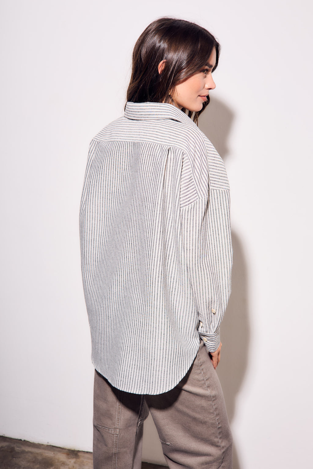 Camisa Listras - Cinza
