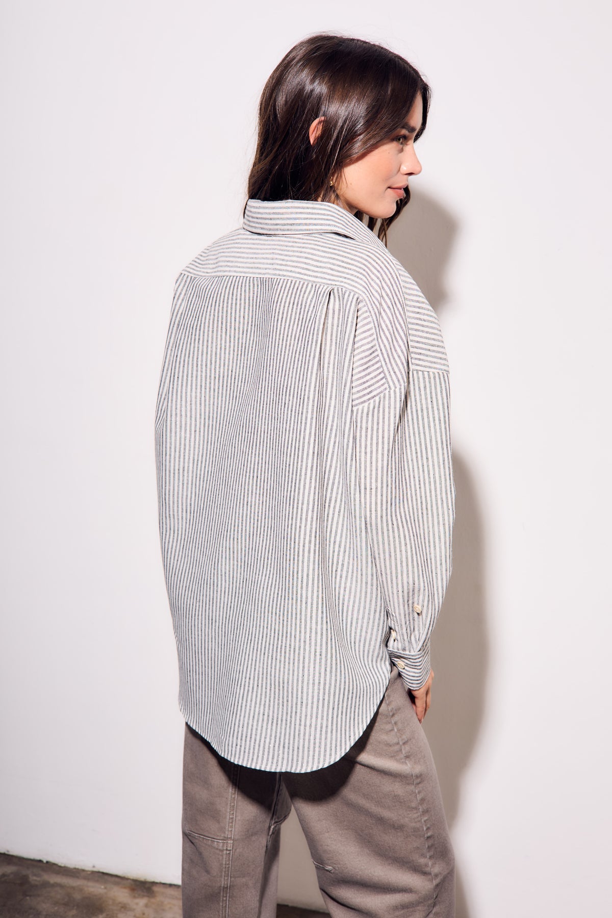 Camisa Listras - Cinza