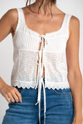Blusa Pregas Bordados - Off White