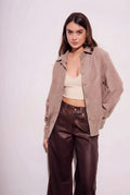 Camisa Camurça Vegana - Mocha