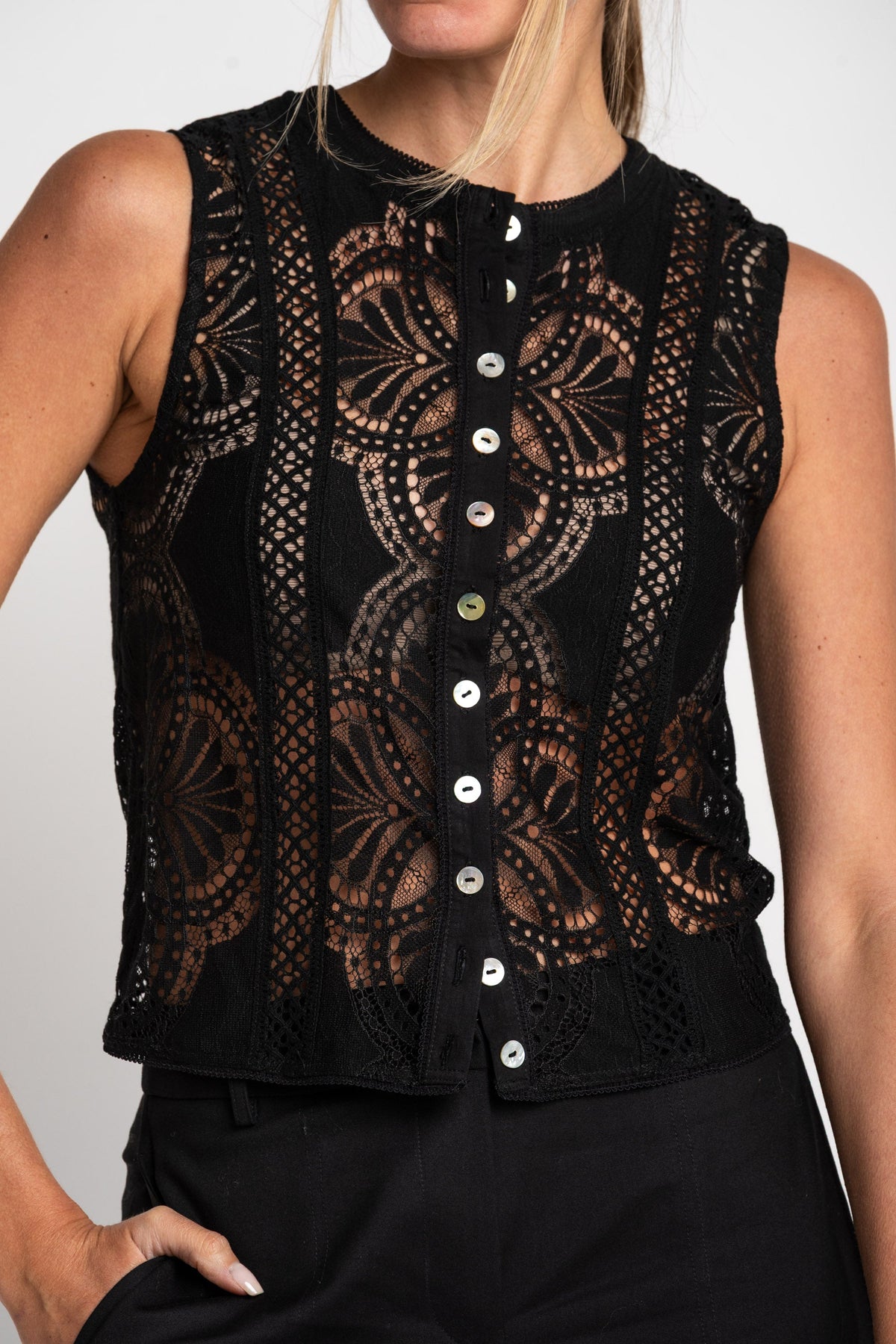 Blusa Renda - Preto