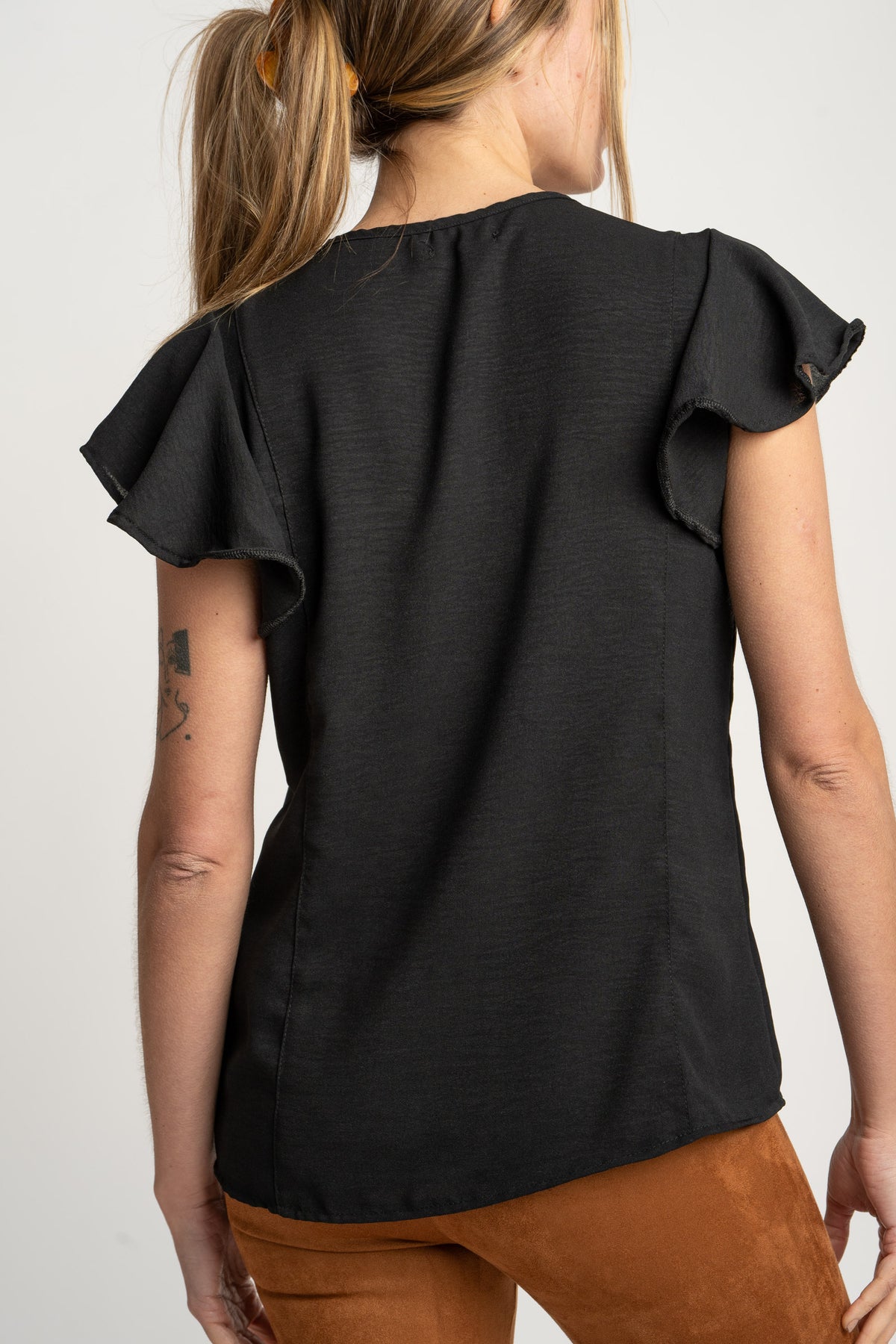 Blusa Decote V - Preto
