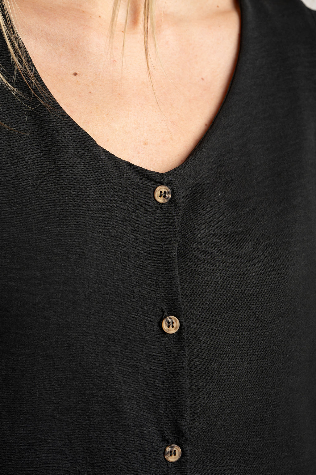 Blusa Decote V - Preto