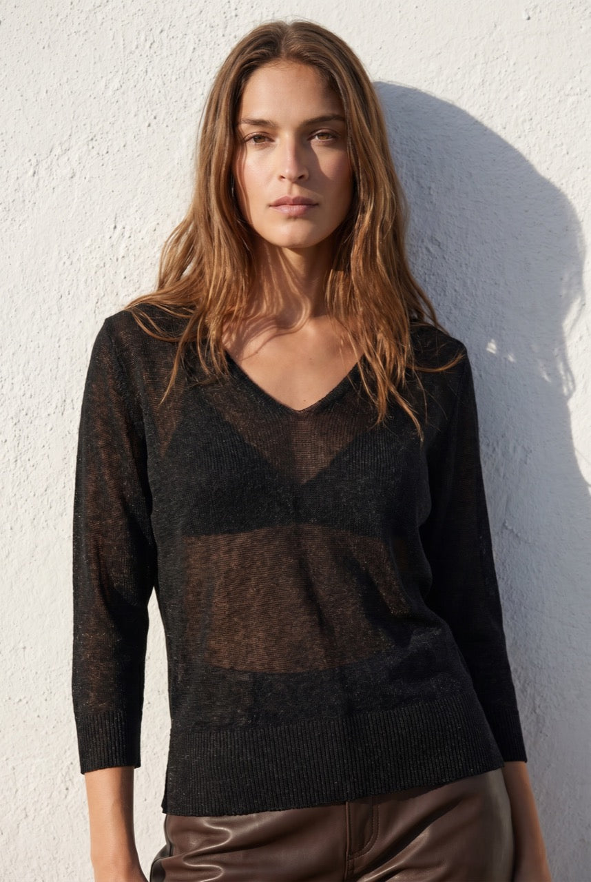 Suéter Lurex - Preto