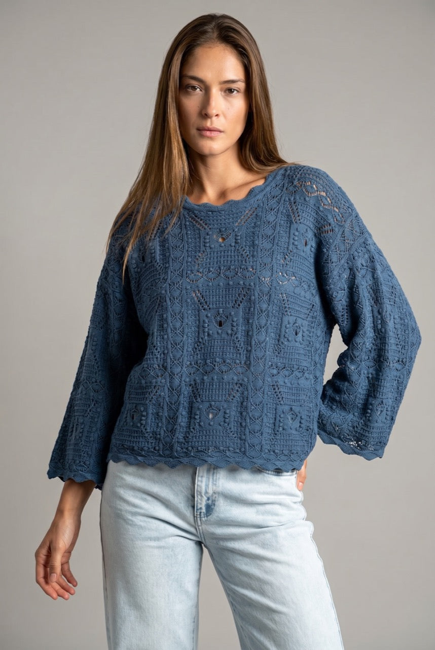 Suéter Textura - Denim