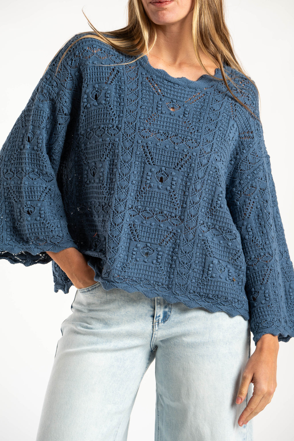 Suéter Textura - Denim