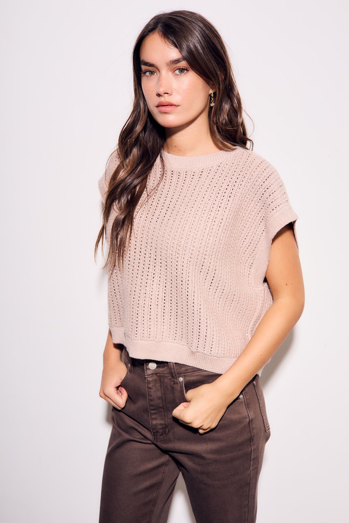 Colete Lurex - Rosa