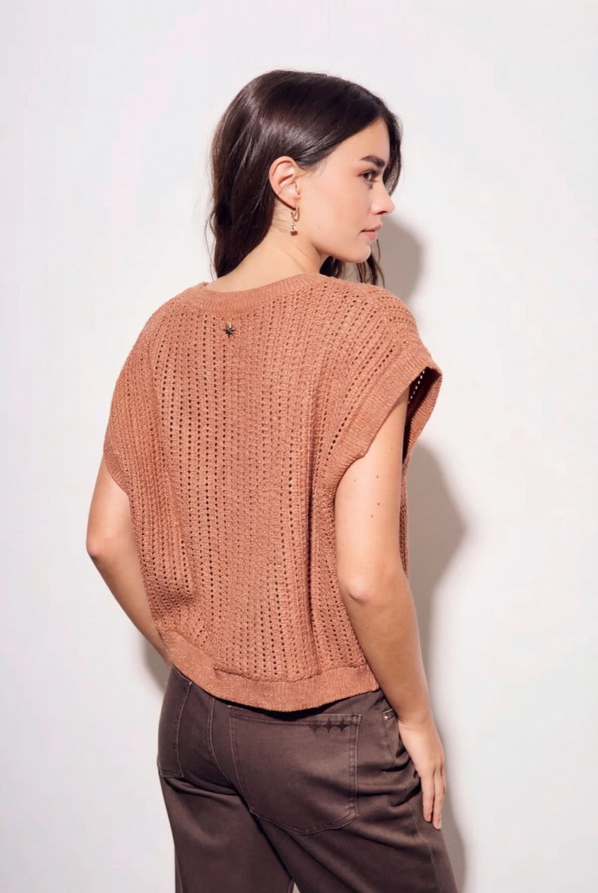 Colete Lurex - Mocha