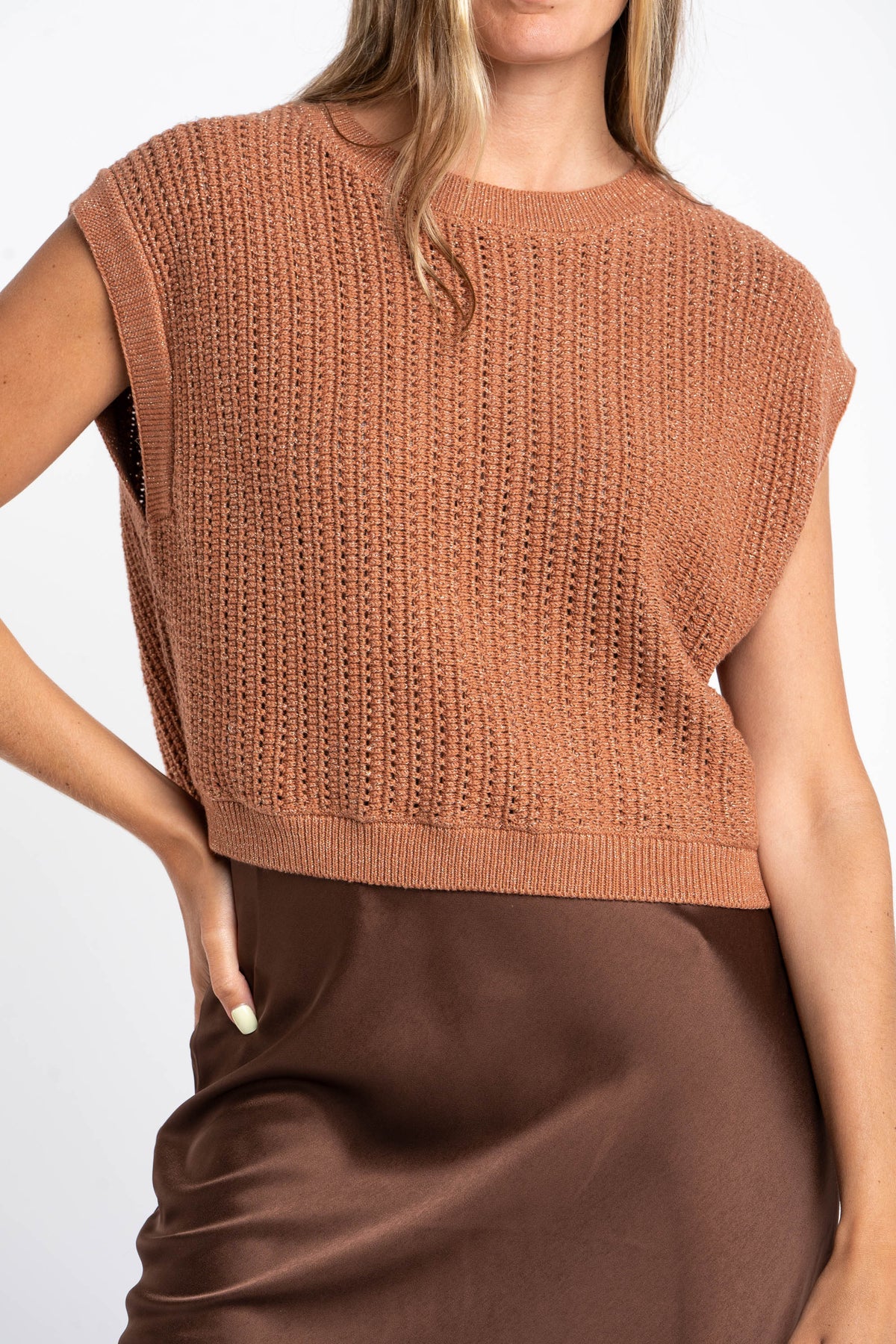 Colete Lurex - Mocha