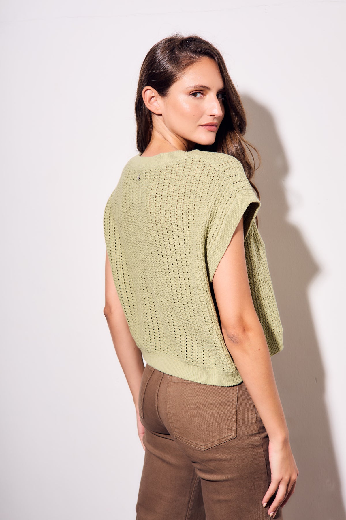 Colete Lurex - Pistache