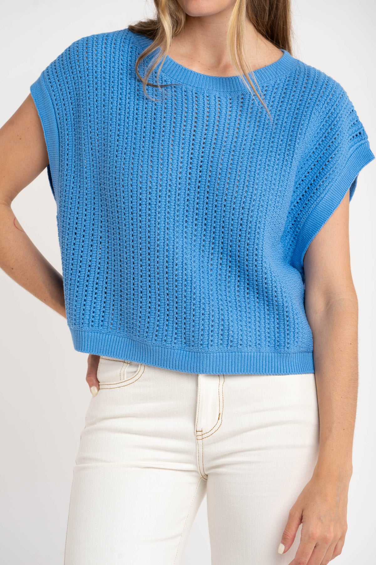 Colete Lurex - Azul
