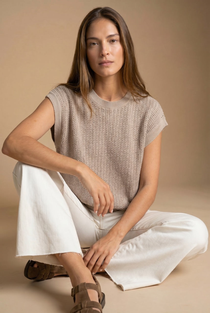 Colete Lurex - Cinza