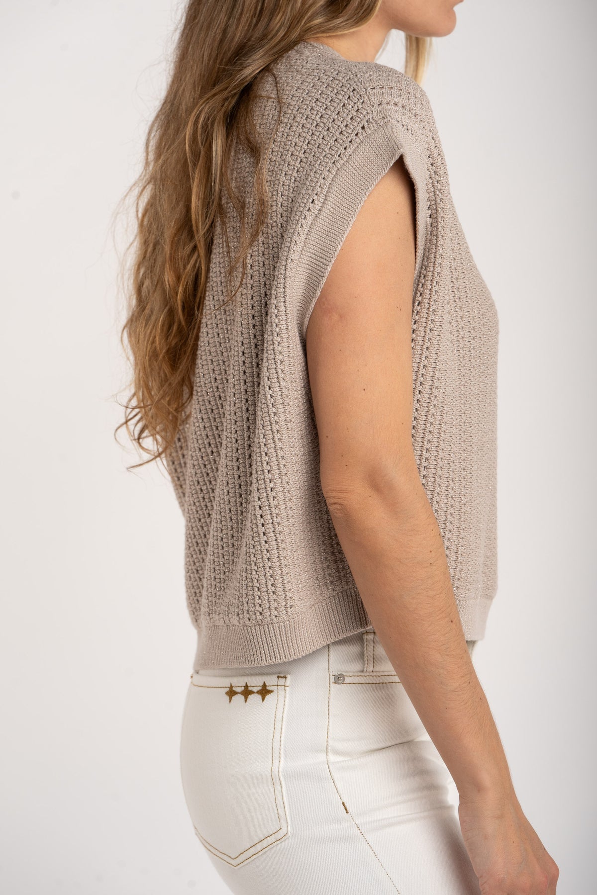 Colete Lurex - Cinza