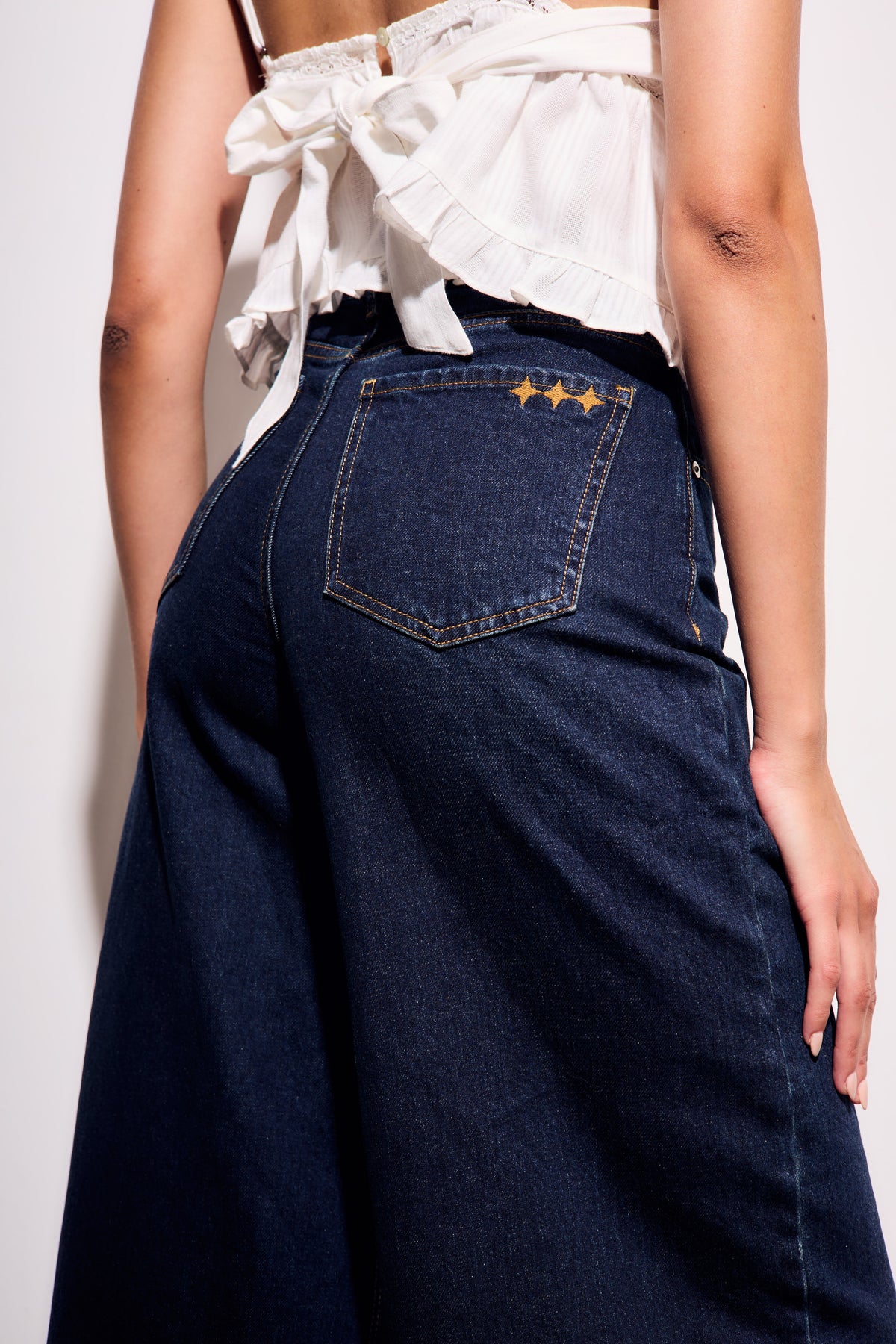 Jeans Wide Leg Denim - Lemon