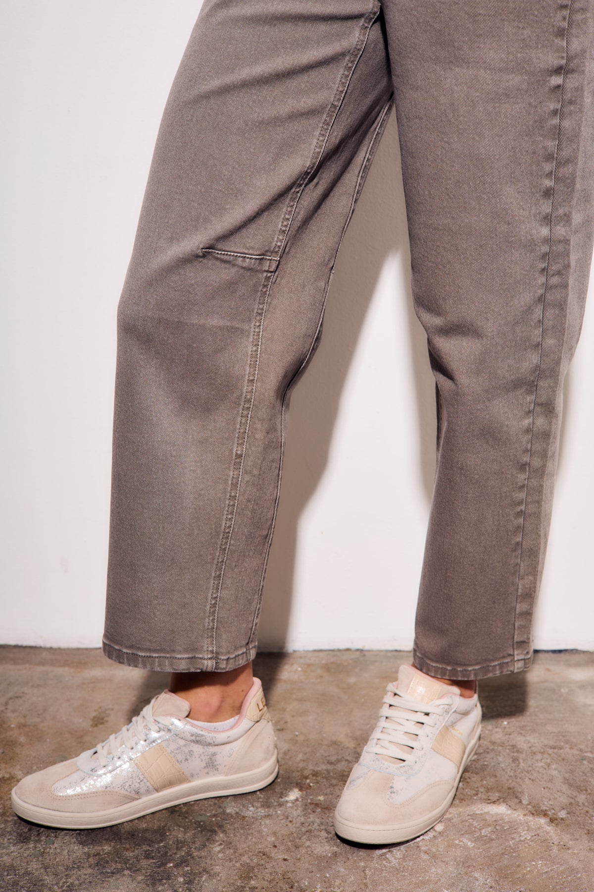 Jeans Baggy Barrel Lavado - Oliva