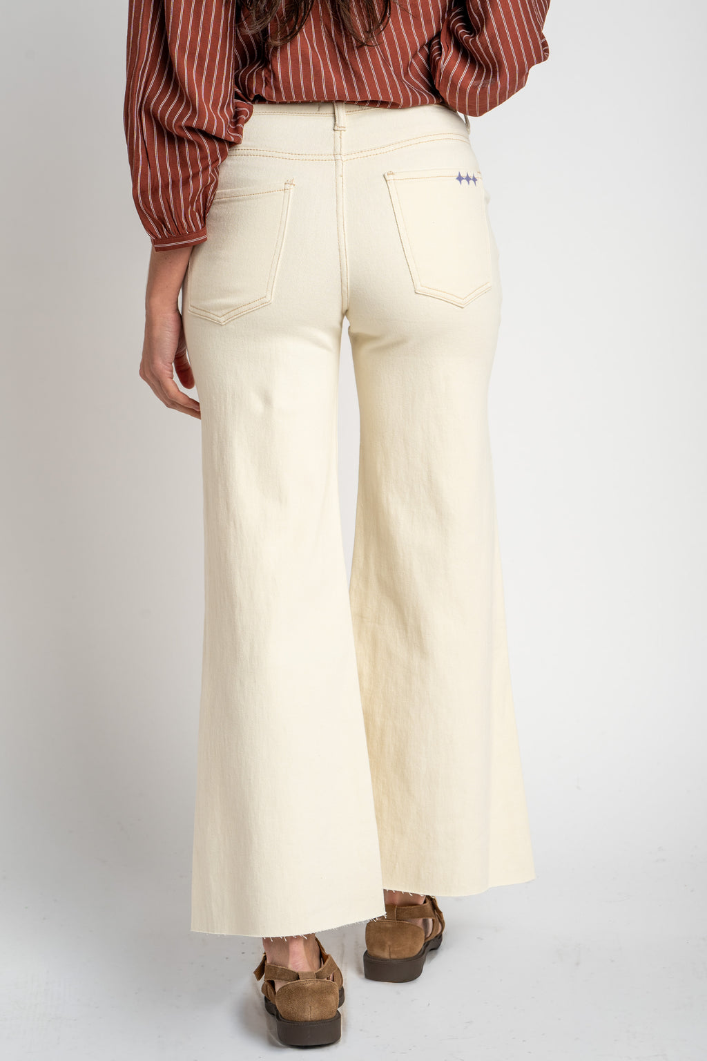 Jeans Lemon Mama Flare Perna Longa - Pérola