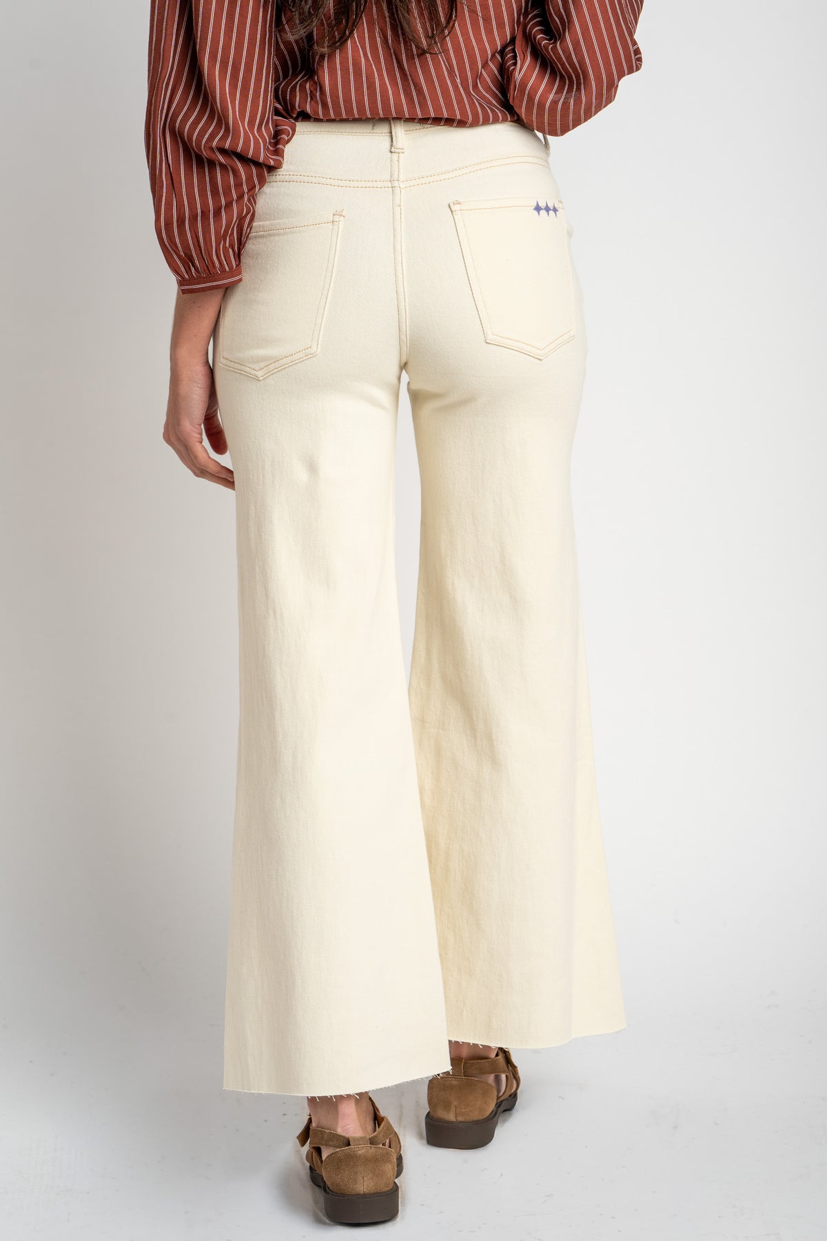 Jeans Lemon Mama Flare Perna Longa - Pérola