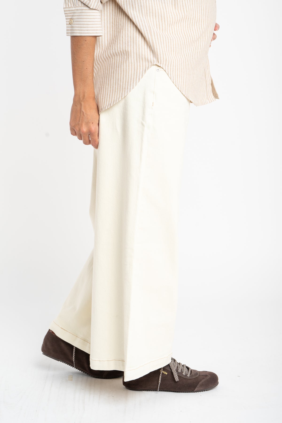 Jeans Lemon Mama Perna Longa - Pérola