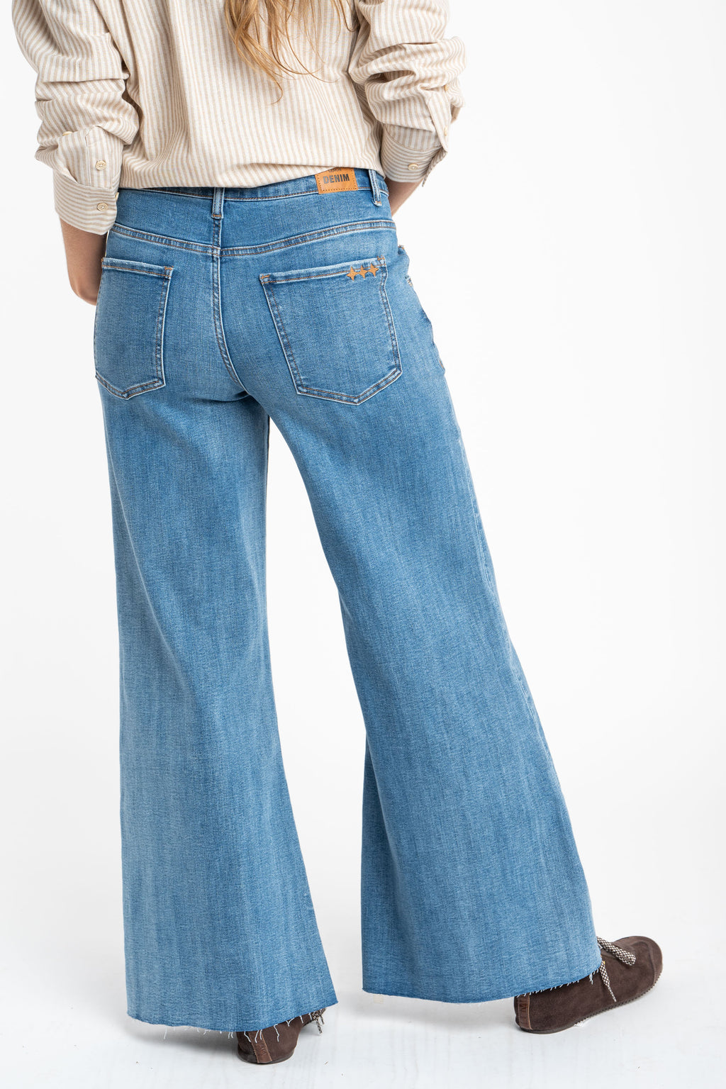 Jeans Lemon Mama Flare Perna Longa - Denim