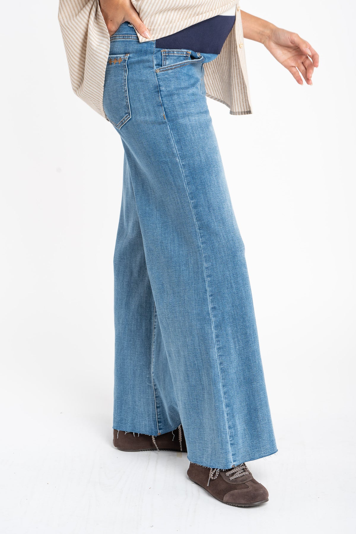 Jeans Lemon Mama Flare Perna Longa - Denim