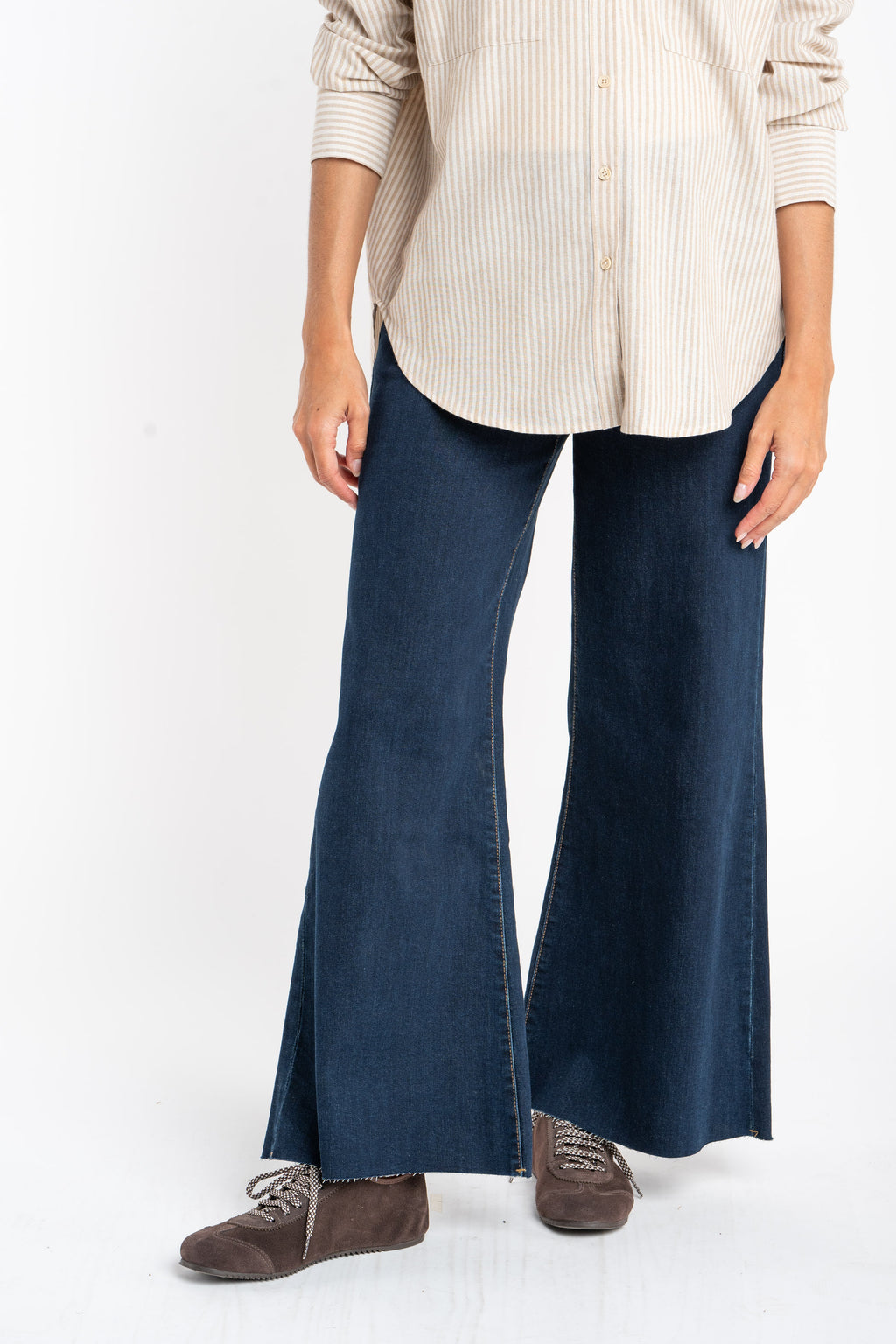 Jeans Lemon Mama Flare Perna Longa - Denim
