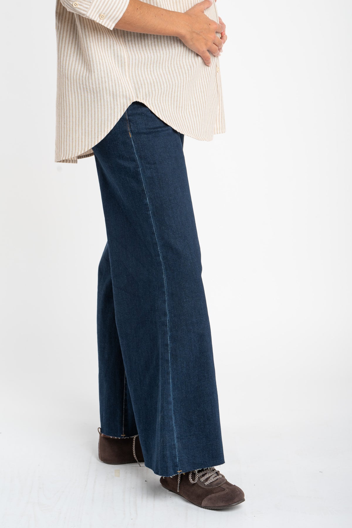 Jeans Lemon Mama Flare Perna Longa - Denim