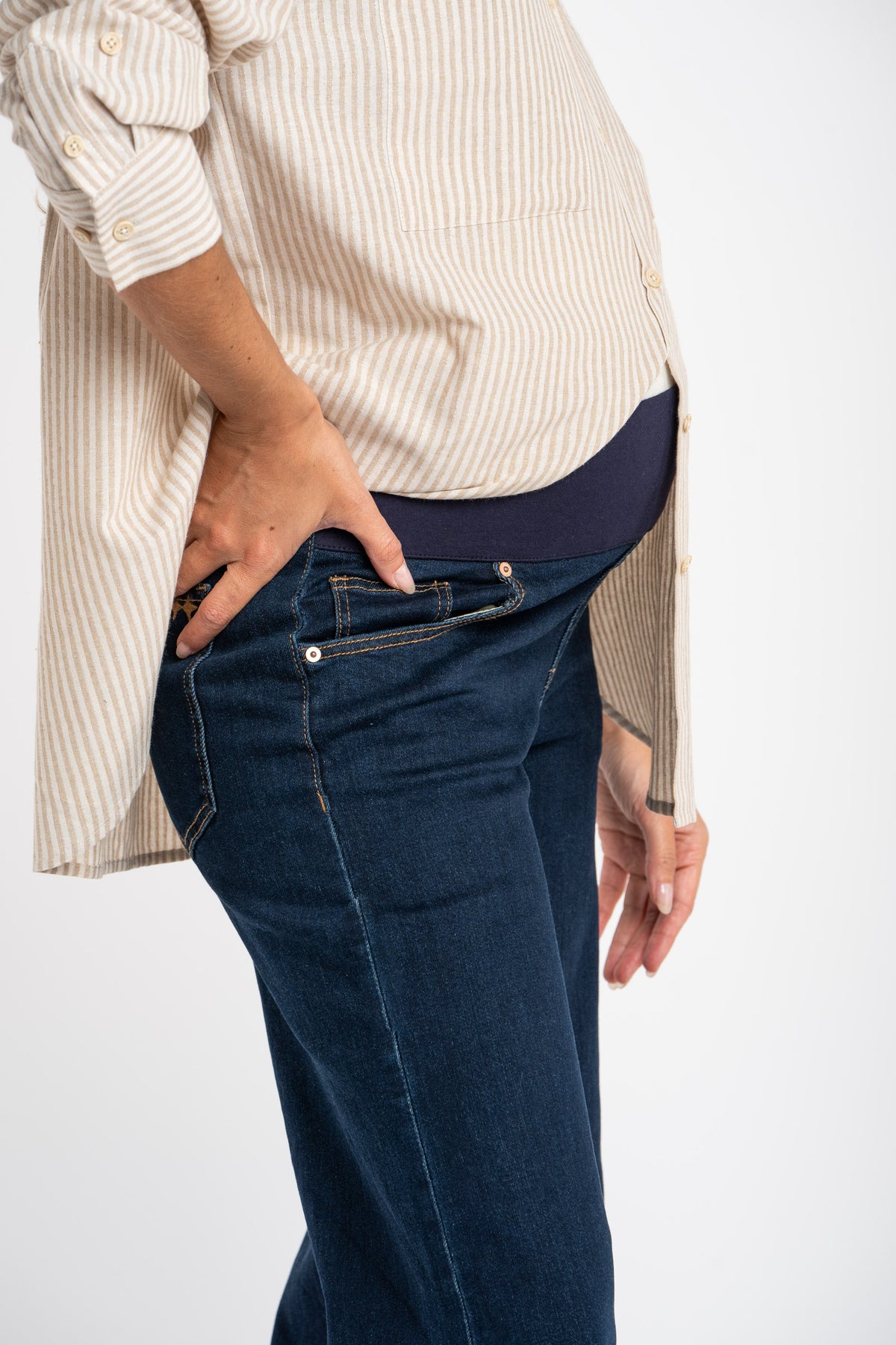Jeans Lemon Mama Flare Perna Longa - Denim