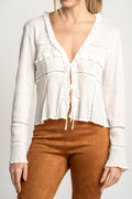 Blusa Rendas Algodão - Pérola