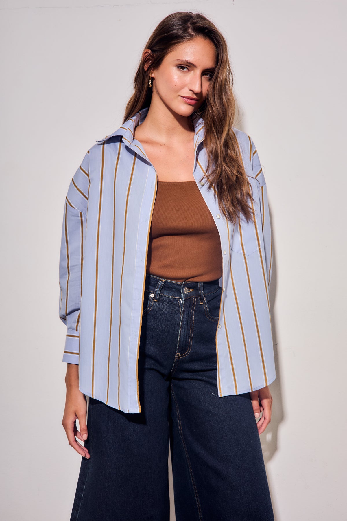 Camisa Listrada - Azul