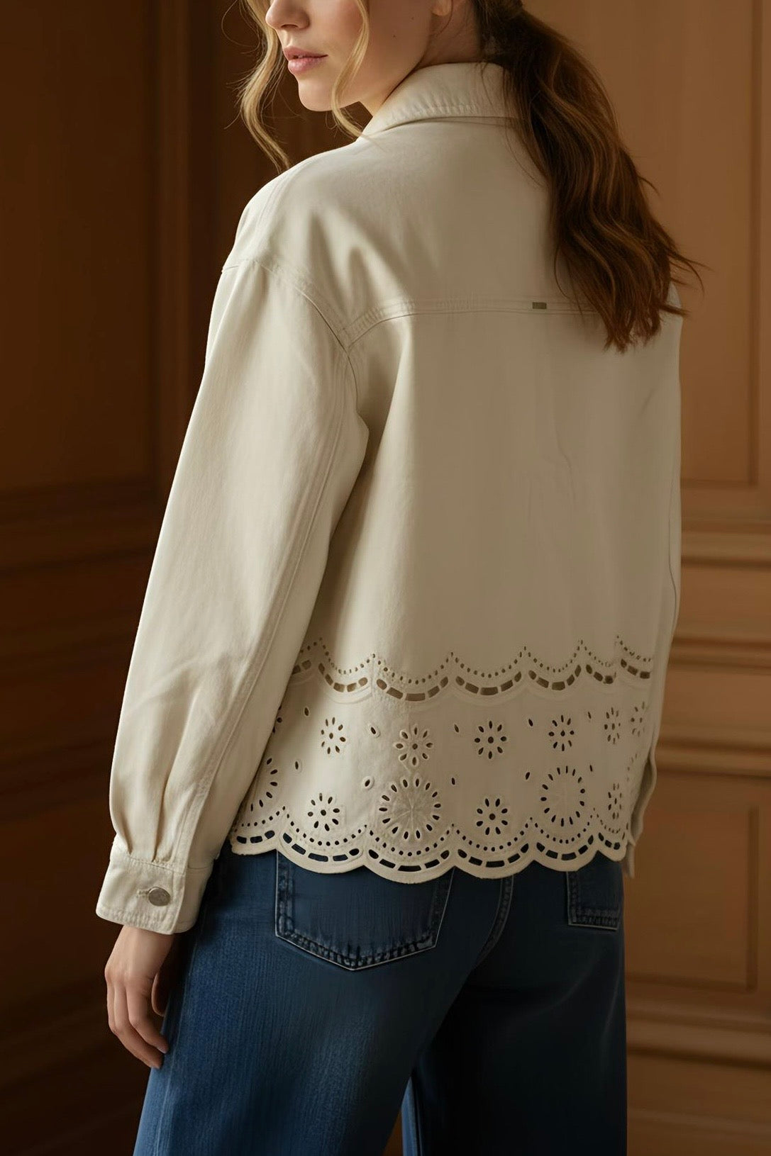 Sobrecamisa Broderie - Pérola
