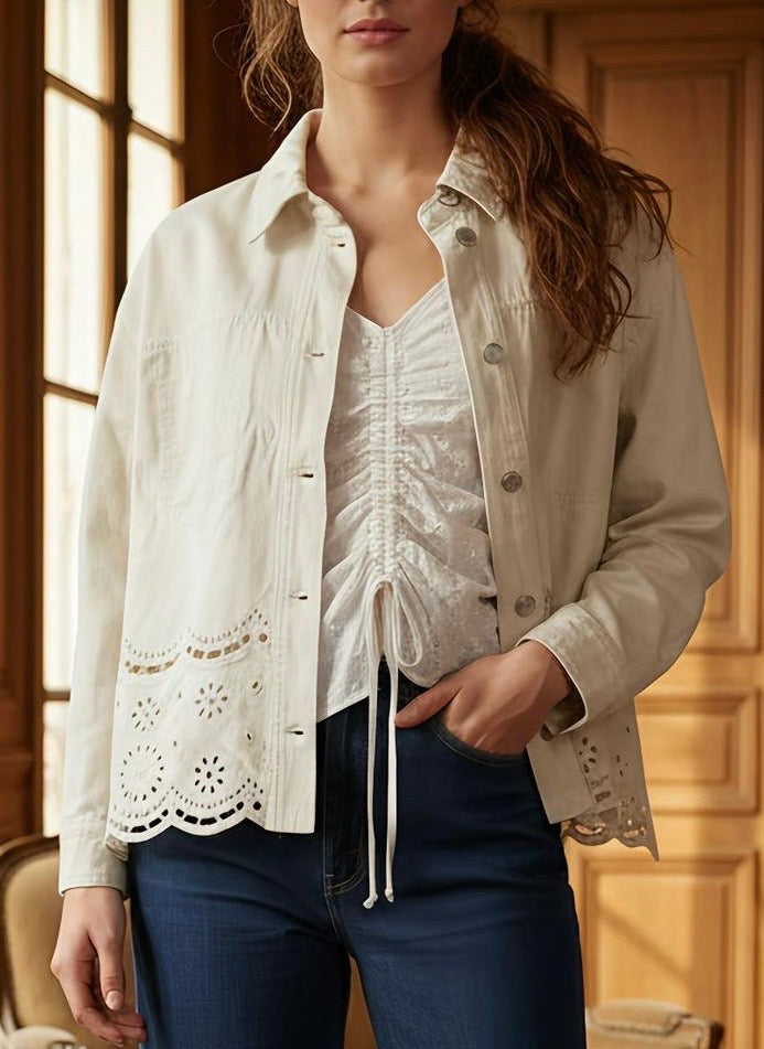 Sobrecamisa Broderie - Pérola