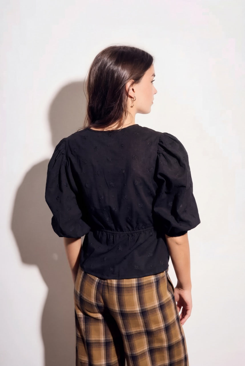 Blusa Broderie - Preto