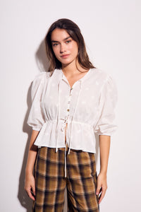 Blusa Broderie - Cru